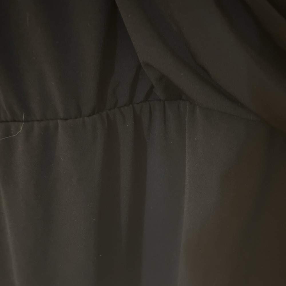 Susan Graver 3X Faux Wrap‎ Side Tie Peplum Top-Liquid Knit-Classic-Minimalist - Picture 4 of 10